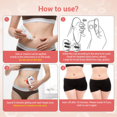 Queleay body sculpting machine in-use on thigh area for contouring