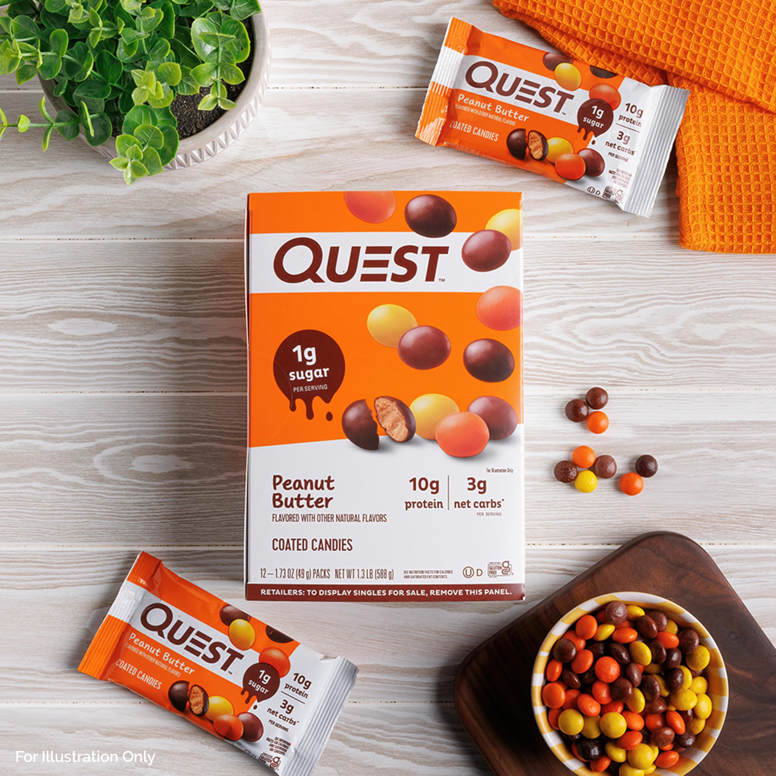 Quest 12-count packaging front view emphasizes value and convenience.