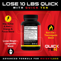 Quick Ten pill in hand on-the-go for easy daily weight management.