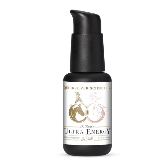 Quicksilver Scientific Dr. Shade's Ultra Energy bottle front view for daily energy support.