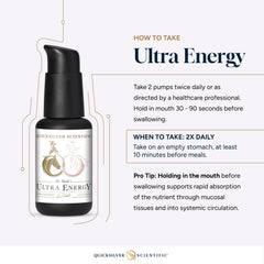 Dr. Shade's Ultra Energy branding on bottle cap signaling trusted adaptogenic support.
