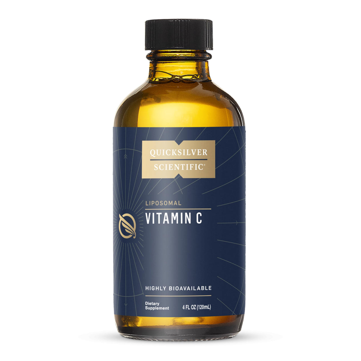 Quicksilver liposomal vitamin C bottle for daily immune support
