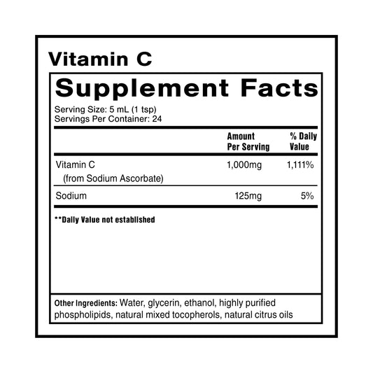 Pouring Quicksilver liposomal vitamin C for easy dosing and fast absorption