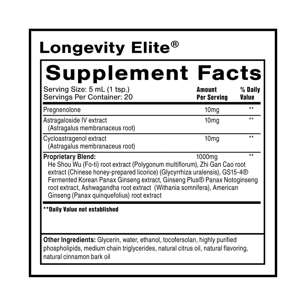 Quicksilver Longevity Elite bottle pour scene for smooth, on-the-go dosing.