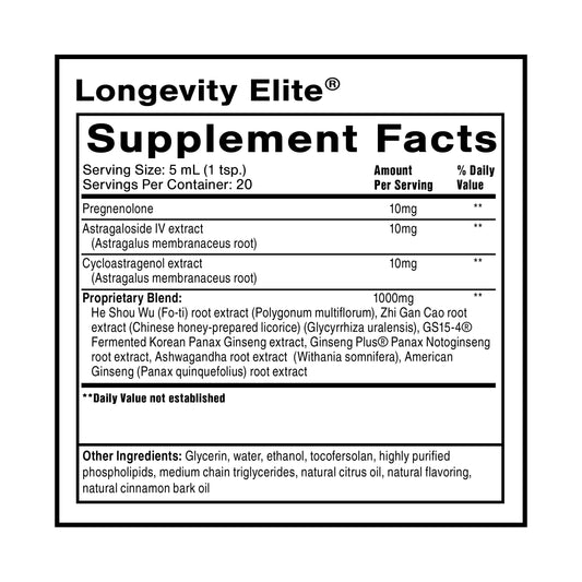 Quicksilver Longevity Elite bottle pour scene for smooth, on-the-go dosing.