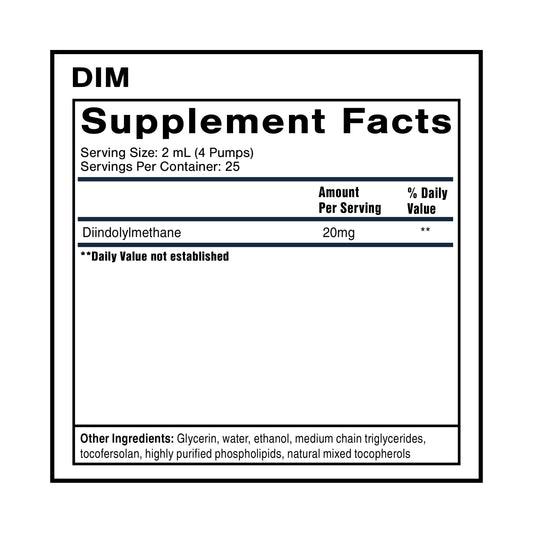 Quicksilver Nanoemulsified DIM pour-spout for easy daily dosing.
