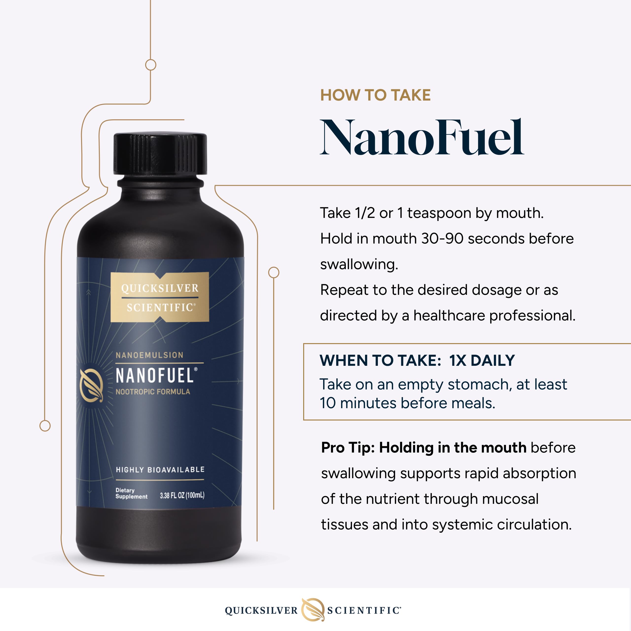 Desk setup with Quicksilver NanoFuel implying daily productivity