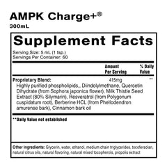 Quicksilver AMPK Charge+ bottle pour demonstrates easy daily energy support.