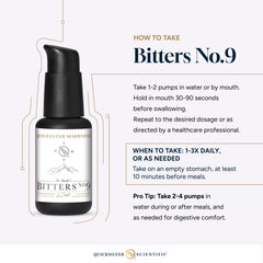 Compact 50ml Dr. Shade's Bitters No. 9 packaging for on-the-go routines.