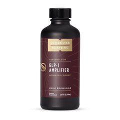 Quicksilver Scientific GLP-1 Amplifier bottle pour for measured daily dosing.