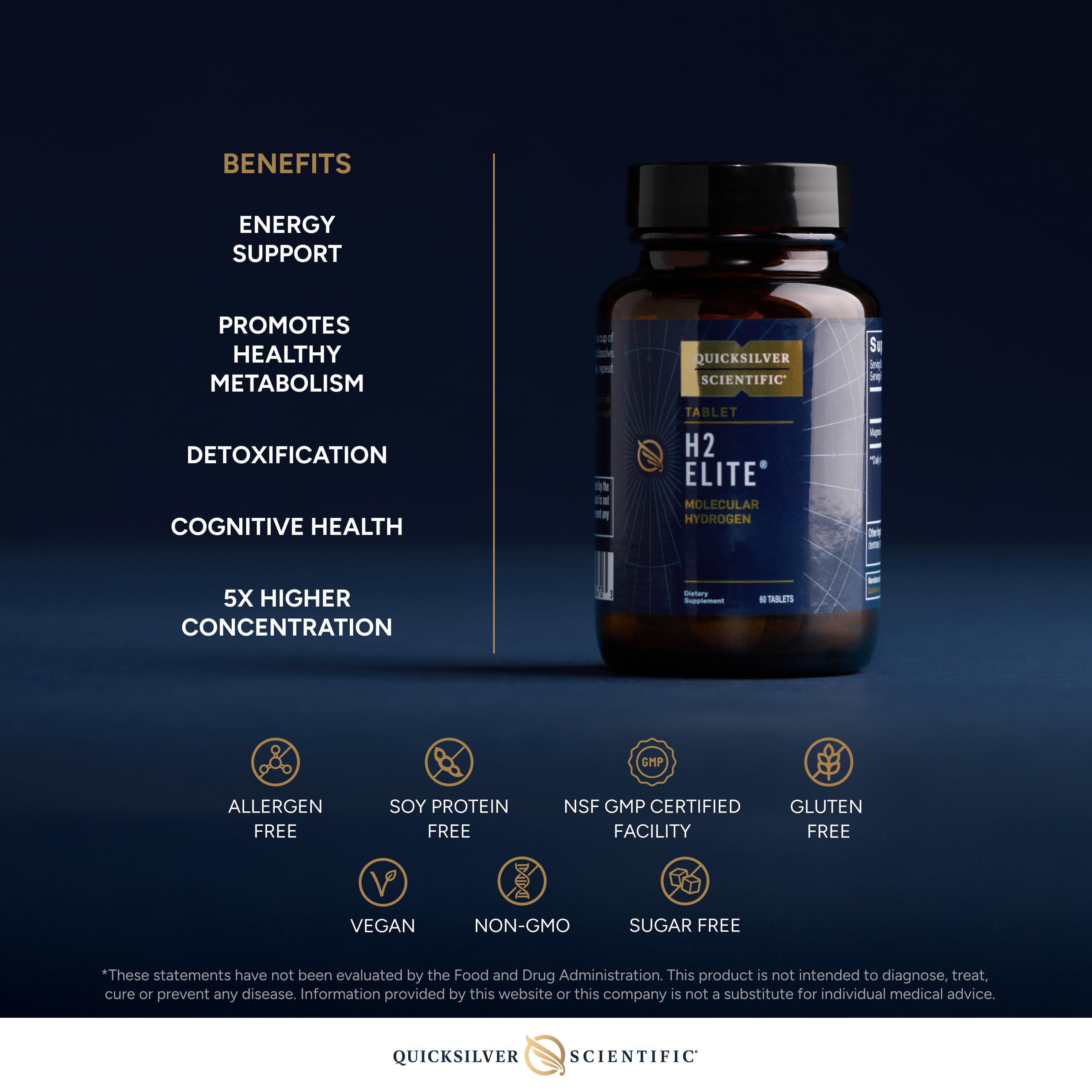 Open container use with H2 Elite in a glass for fast hydration