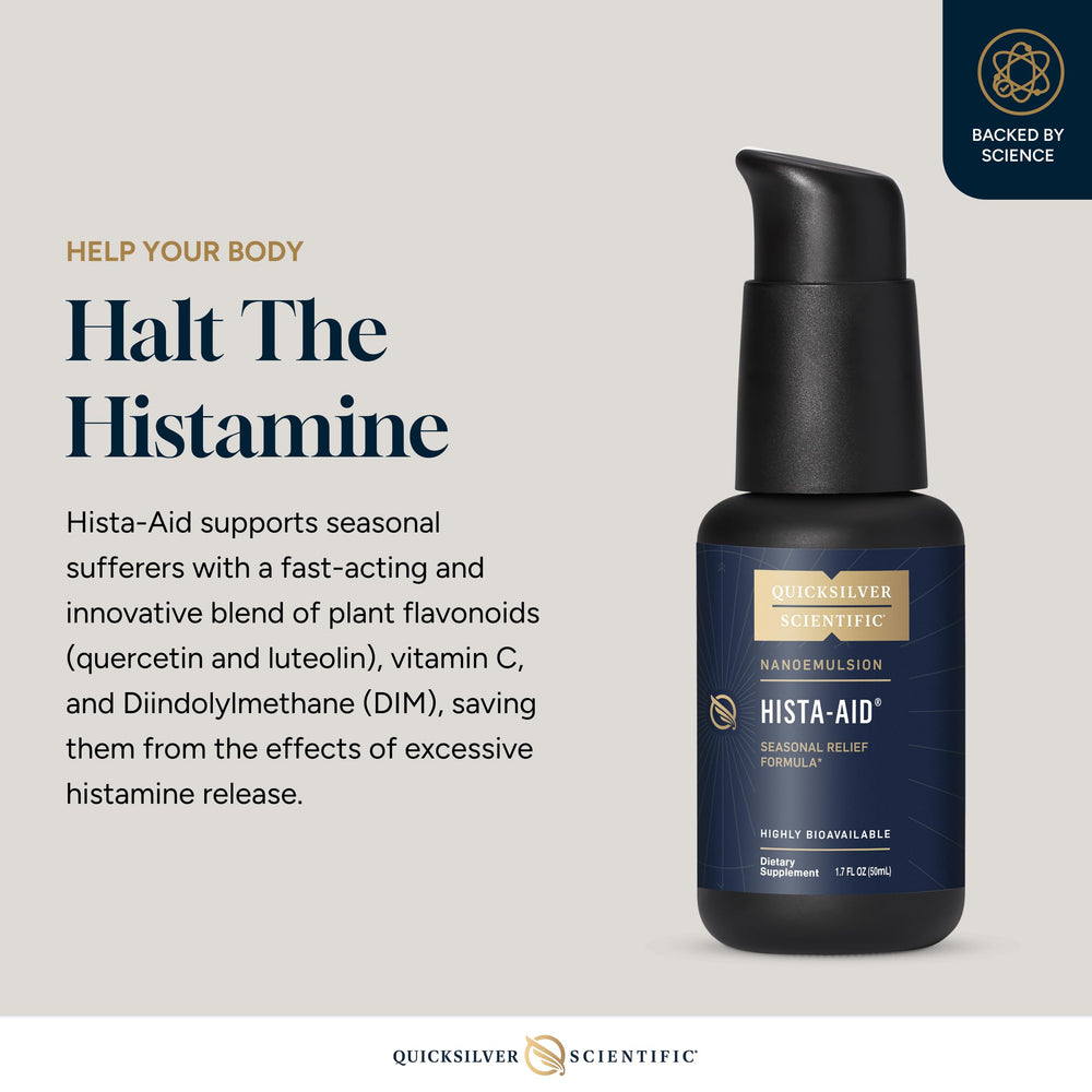 Hista-Aid ingredients highlighting quercetin and luteolin