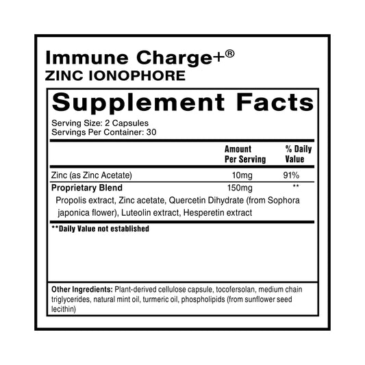 Quicksilver Scientific Immune Charge bottle cap close-up for precise dosing and convenience.