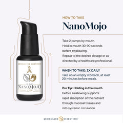 Nanomojo dosage illustration demonstrates convenient, fast-use application