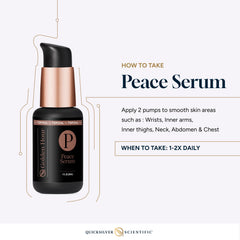 Quicksilver Scientific Peace Serum application scene demonstrating daily use
