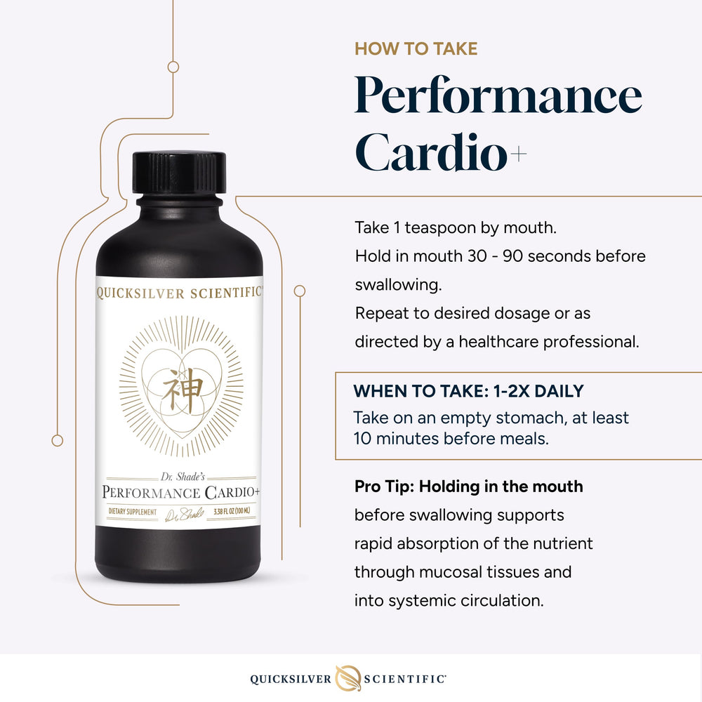 Cardio+ bottle on a neutral surface suggesting daily wellness use.