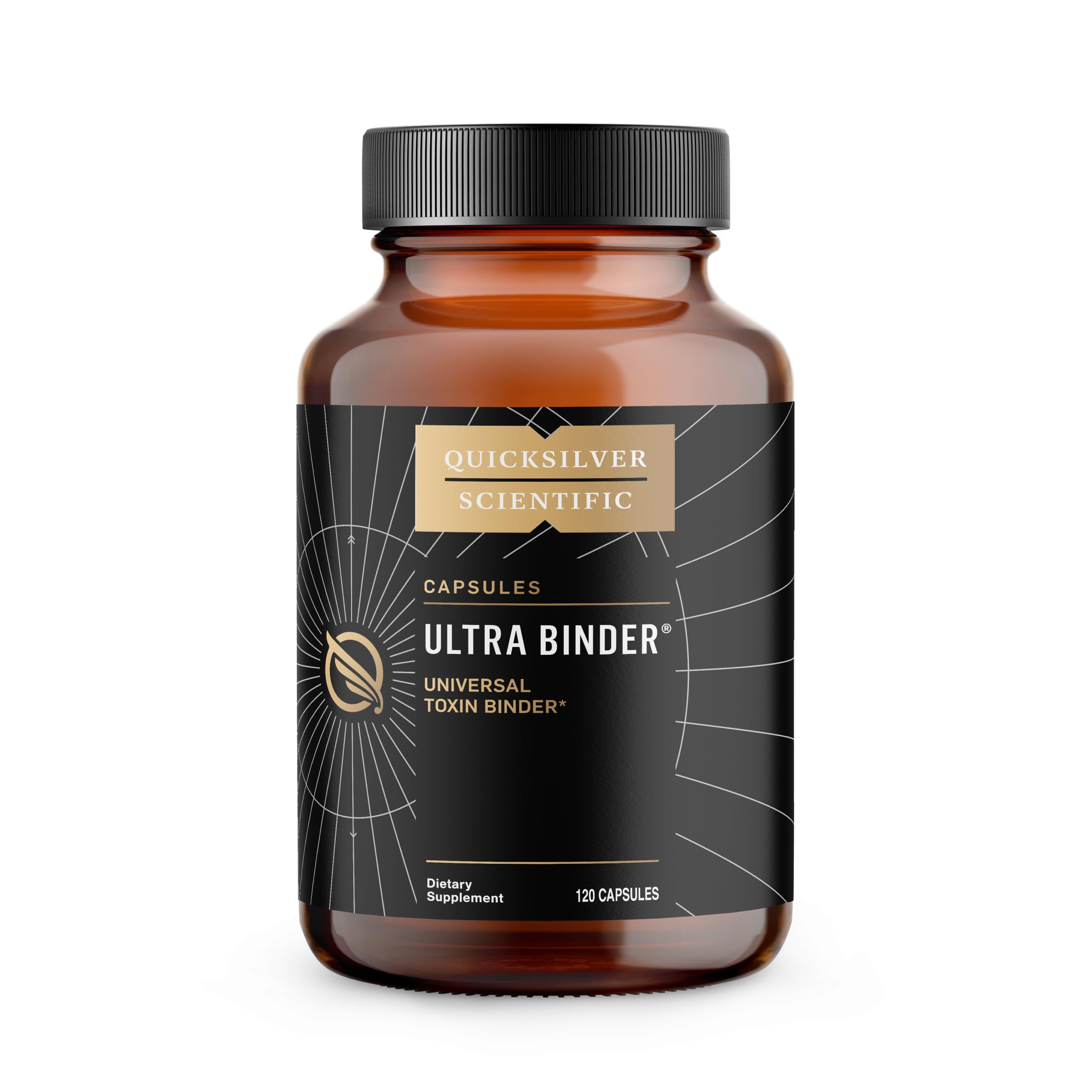 Quicksilver Scientific Ultra Binder bottle pour enables easy dosing for gut support.