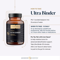 Quicksilver Ultra Binder with acacia gum for soluble fiber benefits.