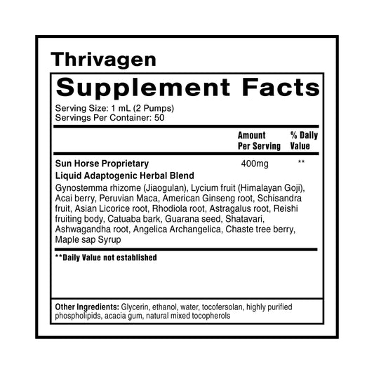 Quicksilver Thrivagen amber bottle emphasizes liposomal formulation for fast uptake.