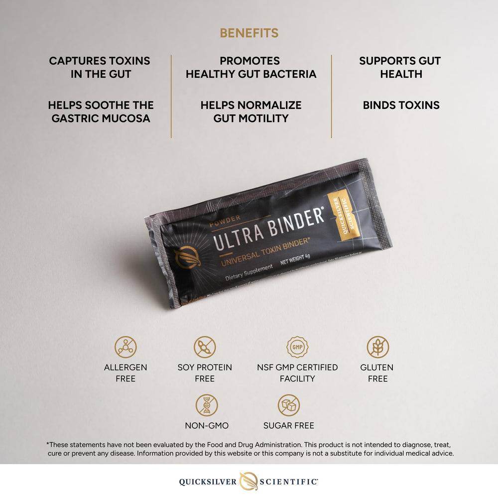Quicksilver Ultra Binder stick mixed with water for easy daily detox