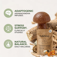 Quiet Dose Mushroom Gummies two-gummy serving ready for daily routine.