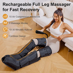 QUINEAR leg and foot massager in action for leg swelling relief.