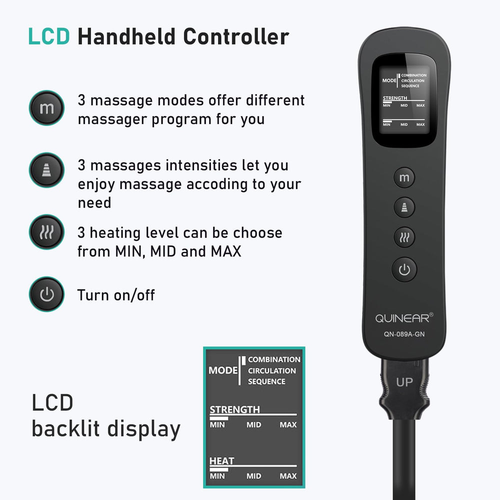 QUINEAR massager includes auto-shutoff for safe relaxation