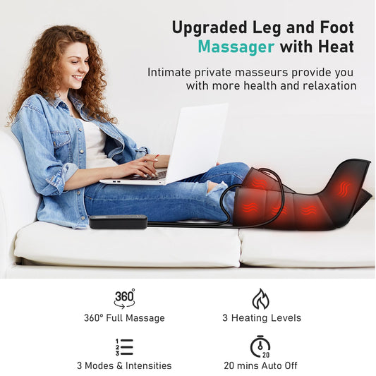 QUINEAR leg massager with full foot coverage for targeted comfort