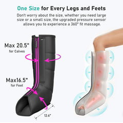 QUINEAR heated settings soothe tired calves and feet