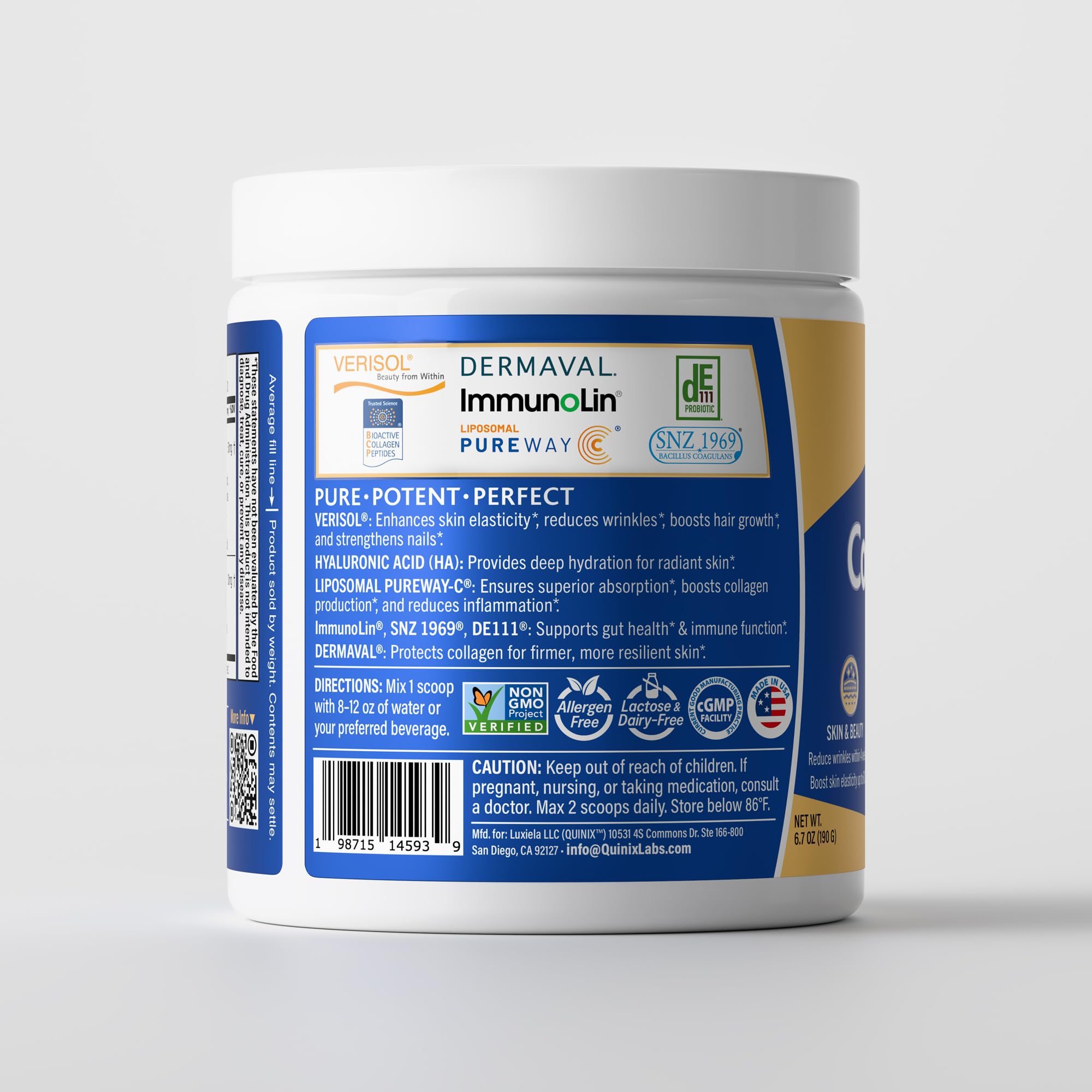 ImmunoLin IgG label suggests gut support and immune balance.