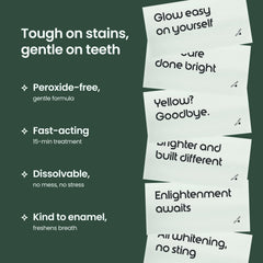 Quip Ritual strips being applied to teeth for simple, one-step whitening
