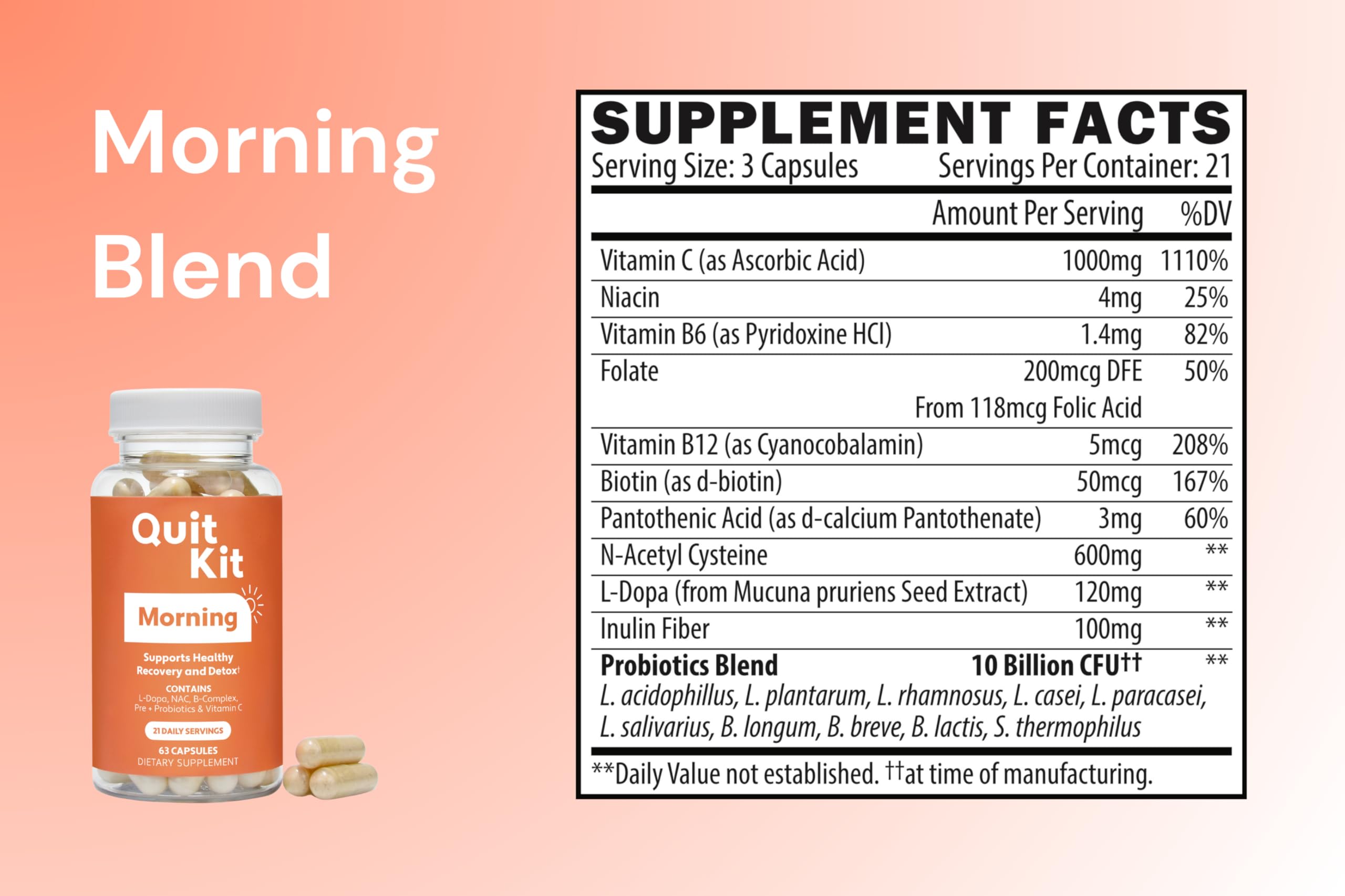 Quit Kit ashwagandha capsule providing natural stress support for recovery.