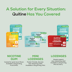 On-the-go Quitine Gum 4mg in use to manage cravings discreetly