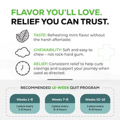 Quitine 4mg mint pack in hand for convenient use.