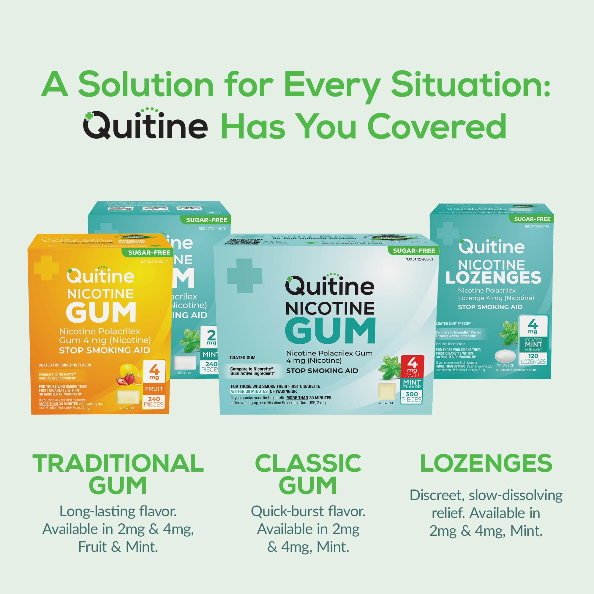 Quitine value-pack 300-count; cost-effective option for steady cravings management.