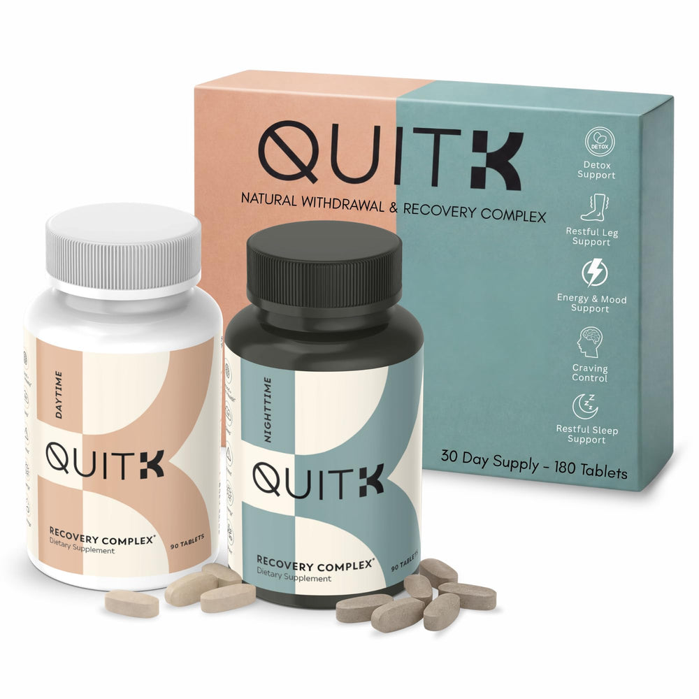 QuitK Recovery Daytime tablets for steady energy and focus