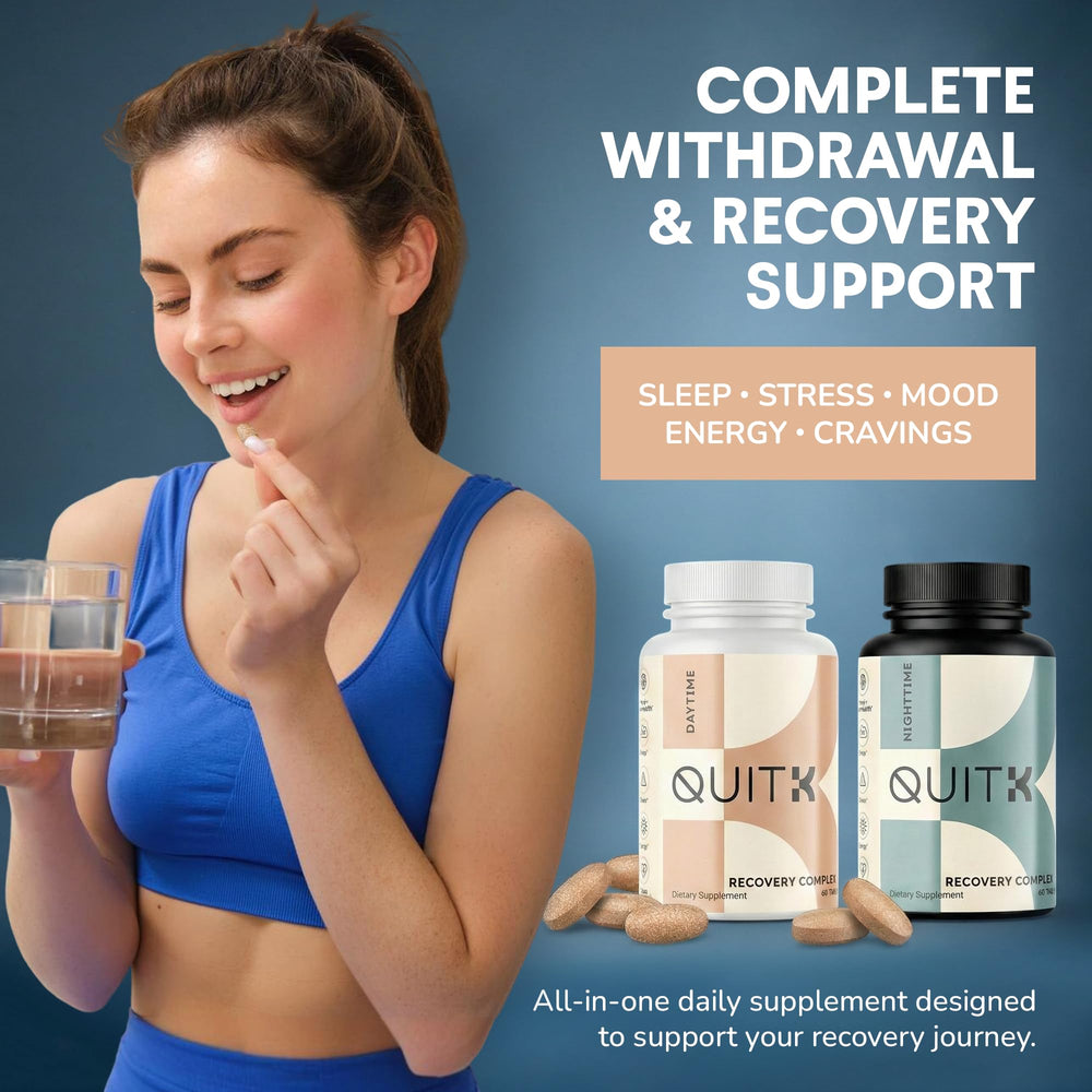 QuitK Recovery Nighttime tablets for relaxation and restful sleep