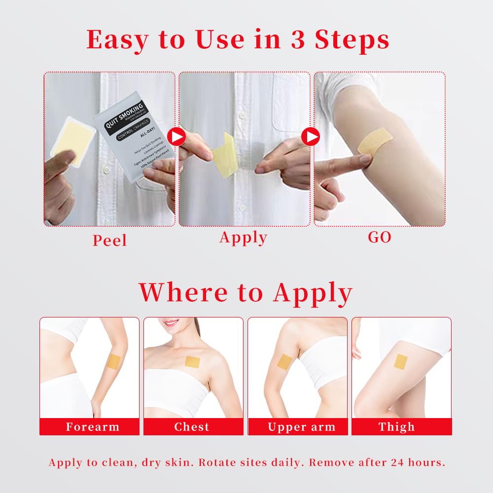QuitPatch easy daily application on clean skin.