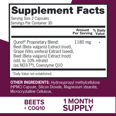 Qunol beets capsules closeup showing easy-to-swallow form