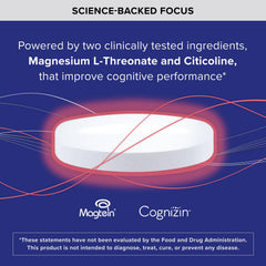Qunol Brain Health Focus Plus bottle pour action ready for a productive day