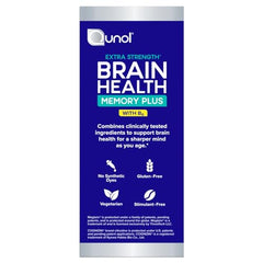 Pouring capsules from Qunol Memory Plus bottle for convenient use