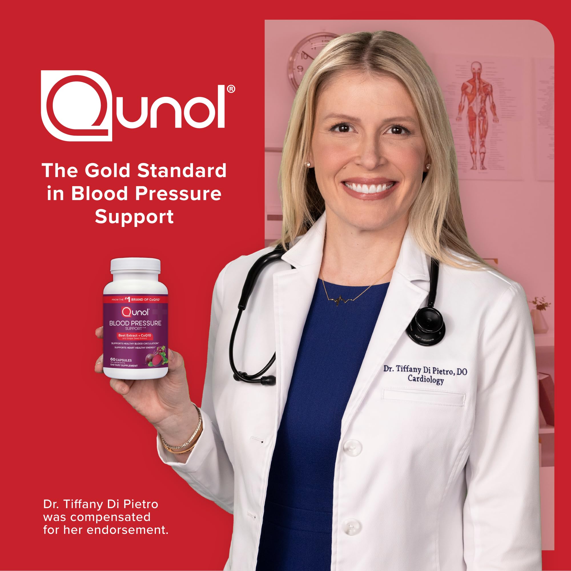 Qunol label closeup highlights 3in1 beet CoQ10 grape seed blend