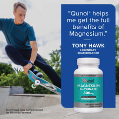 Qunol Magnesium Glycinate bottle with a matte finish for a clean look