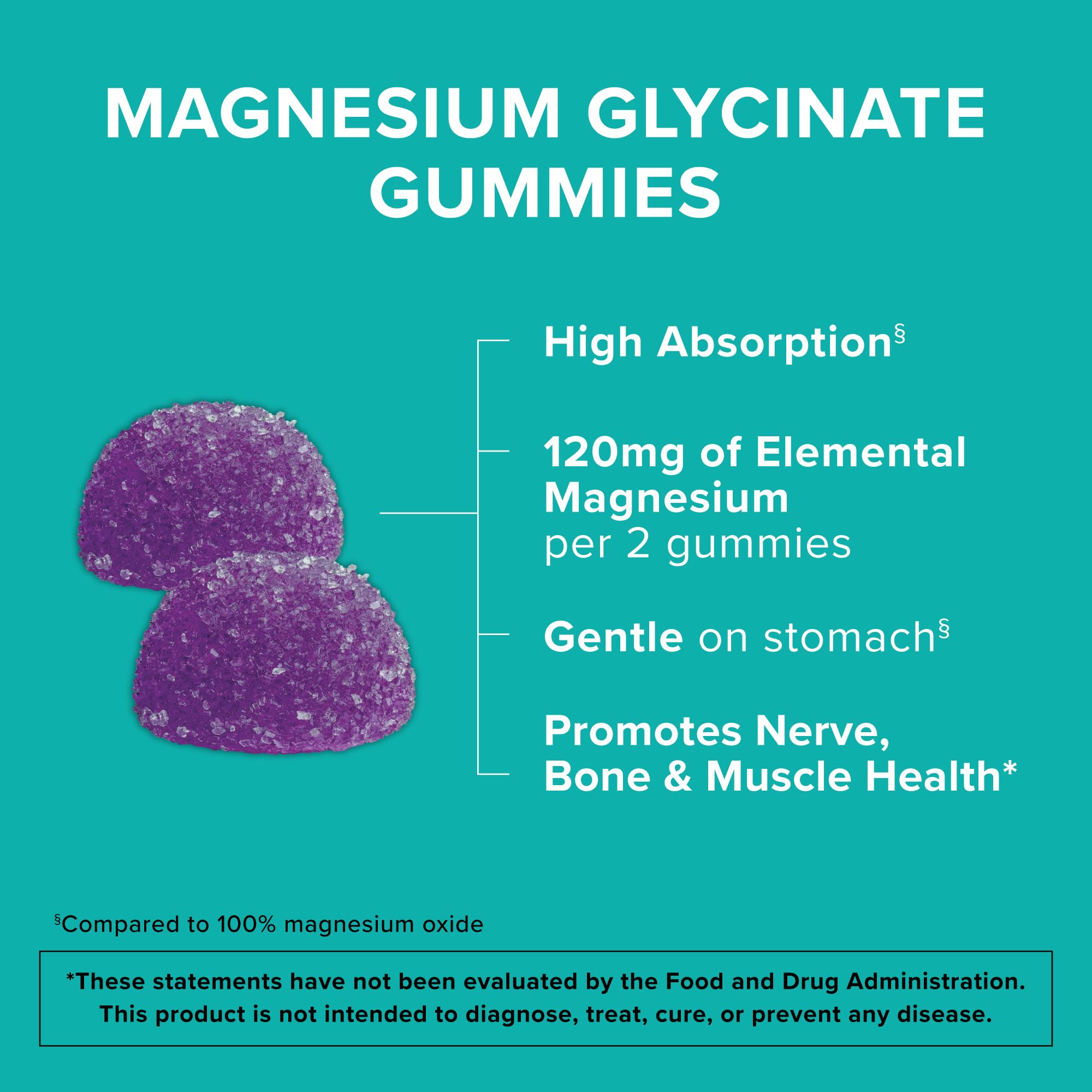 Qunol Magnesium Glycinate Gummies 90-count bottle shows gluten-free and vegetarian friendly label