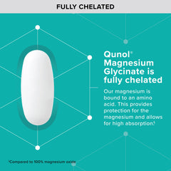 Qunol Magnesium Glycinate label clearly indicating 300 mg per serving