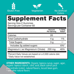 Qunol Magnesium Gummies vegetarian and gluten-free formula suitable for diets
