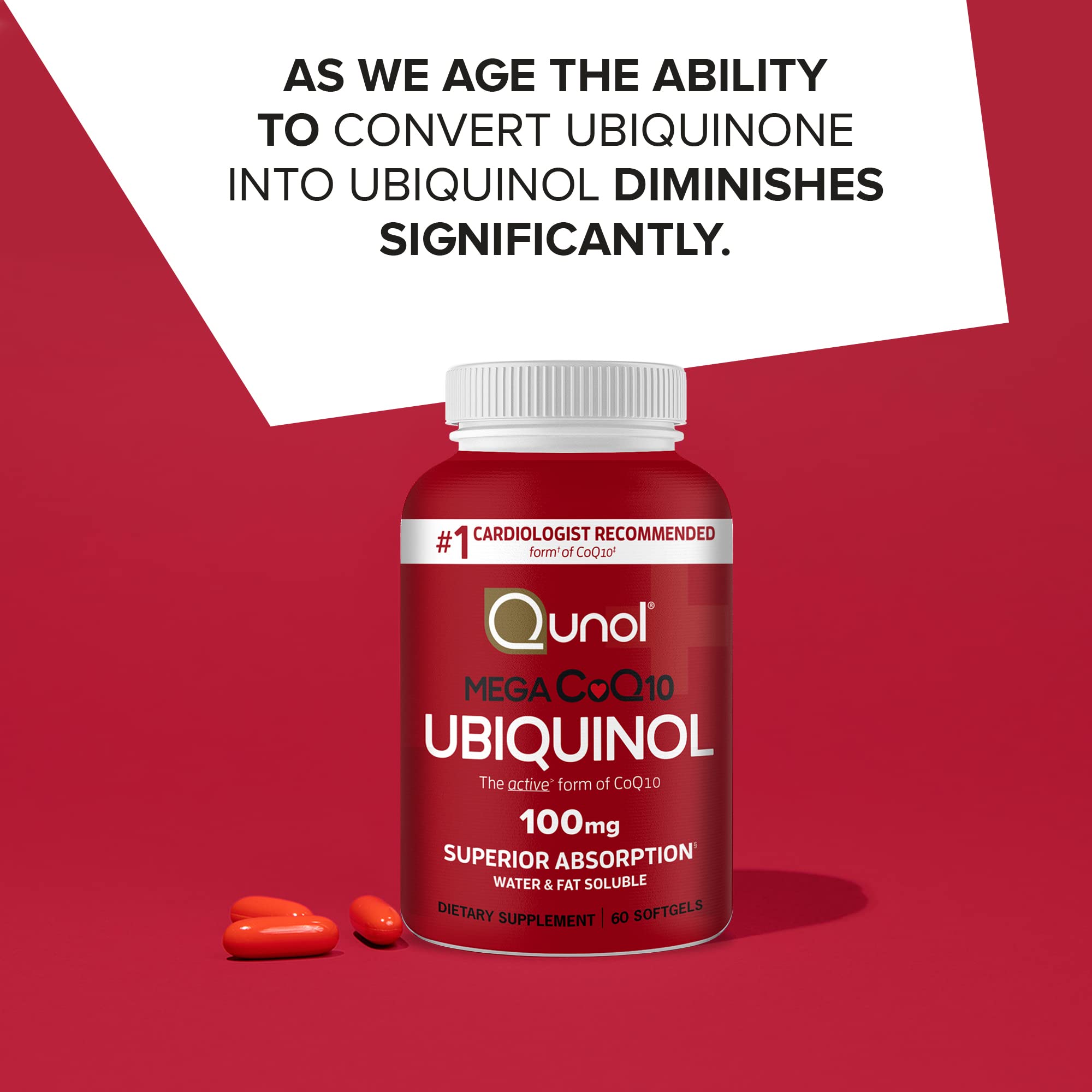 Qunol Mega Ubiquinol CoQ10 pack-2-front highlights convenient two-bottle bundle