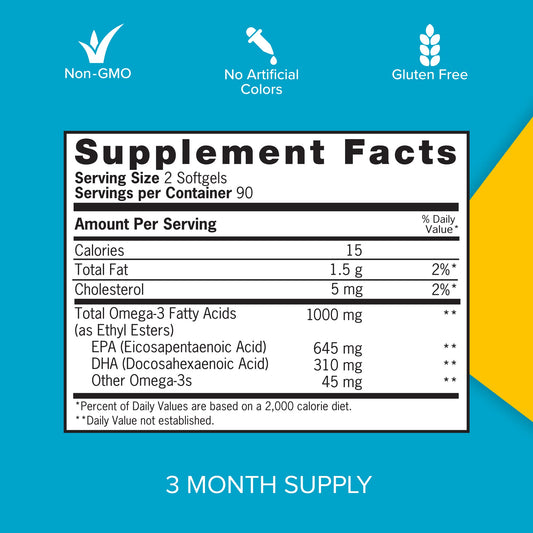Qunol Omega-3 1000mg mini softgels close-up for easy swallowing