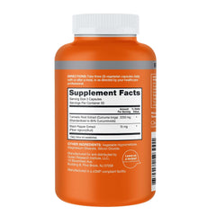 750mg turmeric per vegetarian capsule shown for daily use