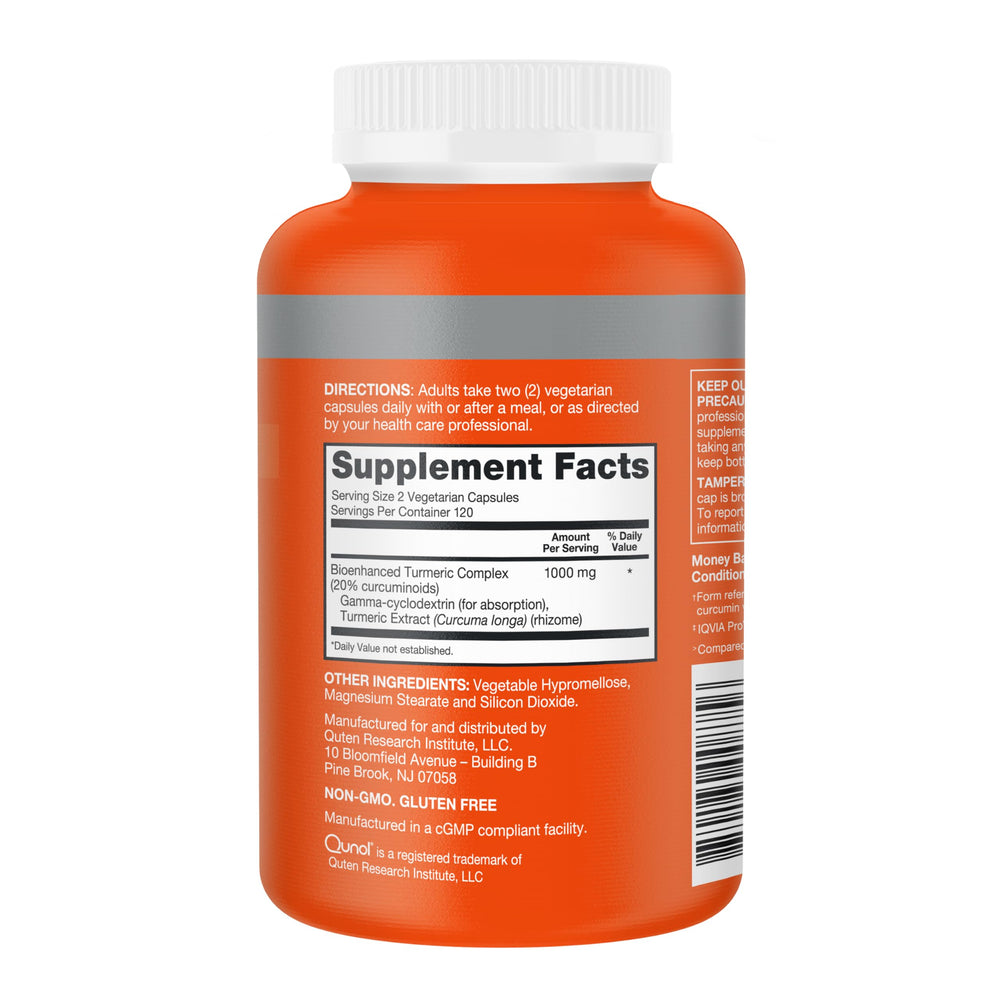 Qunol Turmeric Curcumin capsules for daily usage with extra strength formulation